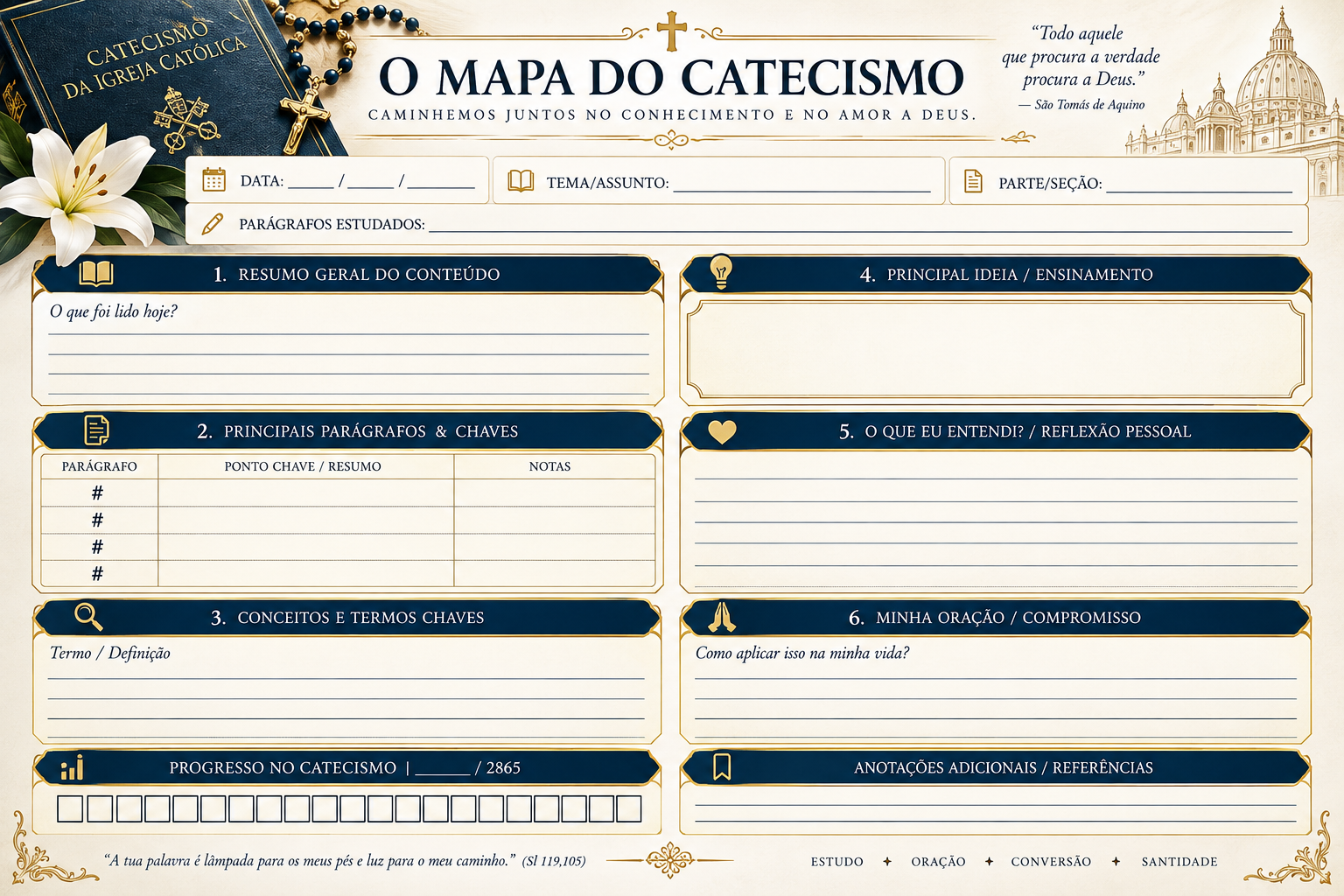 Ficha de Anotações e Estudo Diário